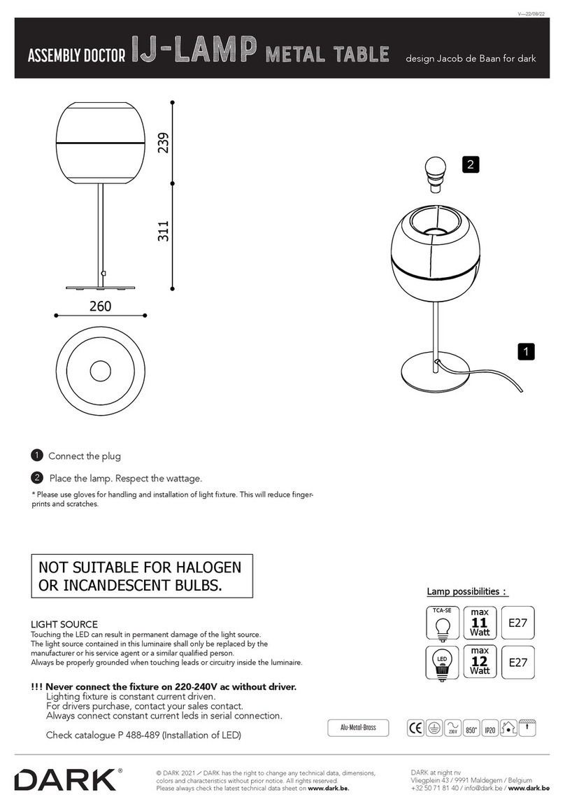 DARK IJ LAMP METAL TABLE Assembly
