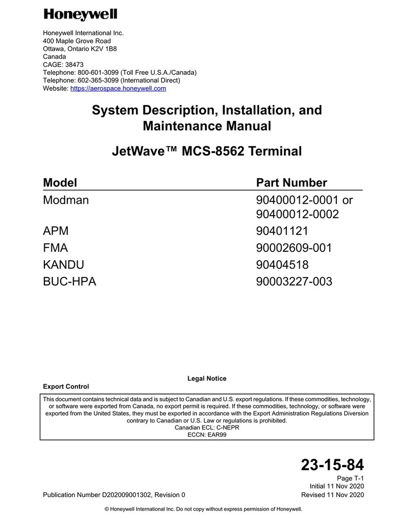 Honeywell JetWave MCS-8562 Manual