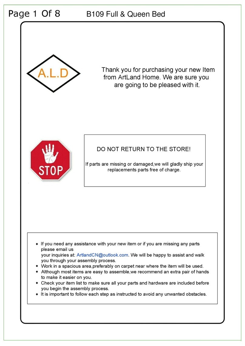 ArtLand Home B109 User manual