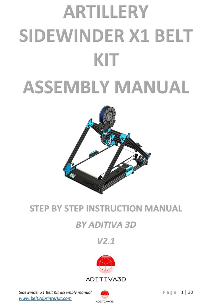 ADITIVA 3D ARTILLERY SIDEWINDER X1 BELT Assembly manual