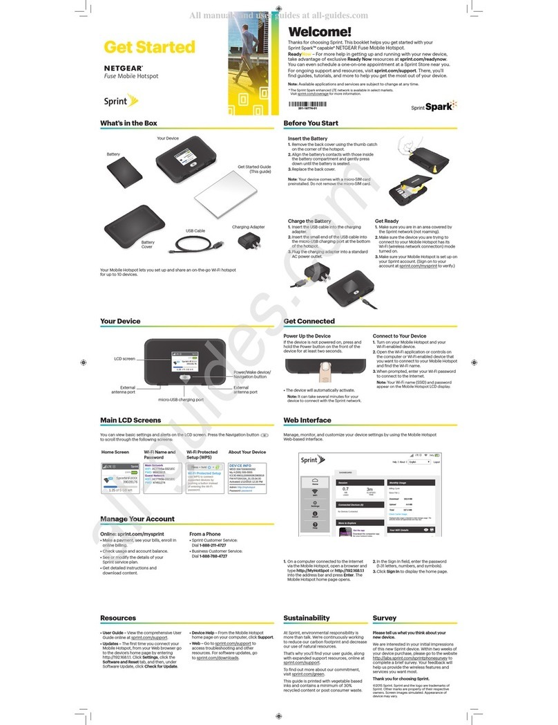 NETGEAR Sprint Spark Specification sheet