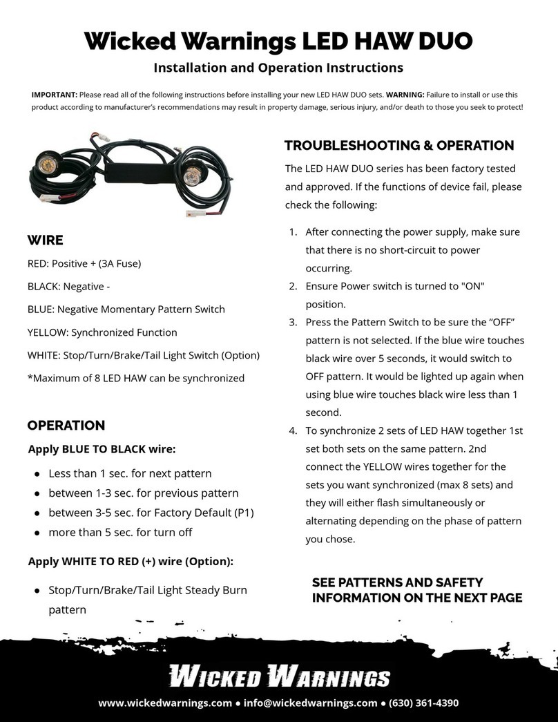 Wicked Warnings LED HAW DUO User manual