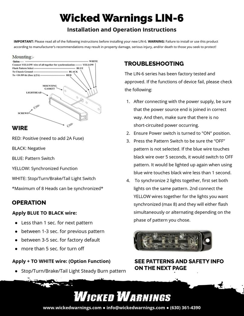 Wicked Warnings LIN-6 Installation and operation instruction