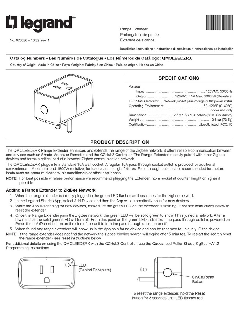 LEGRAND QMOLEEDZRX User manual