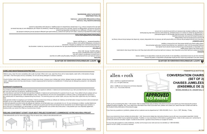 Allen + Roth L-DN2051SAL-C User manual Allen + Roth L-DN2051SAL-C User manual