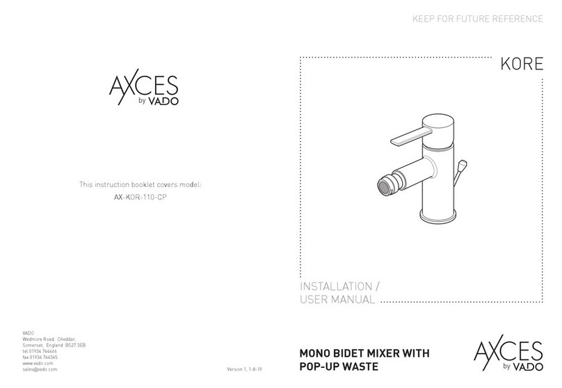 VADO AXCES KORE AX-KOR-110-CP Instruction Manual