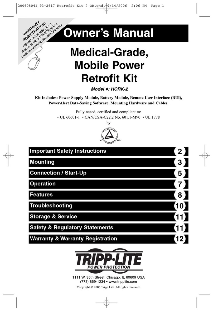 Tripp Lite HCRK-2 User manual
