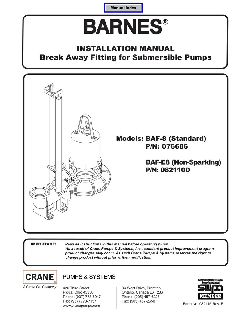 Crane BARNES BAF-8 installation manual