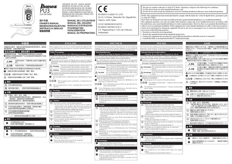Ibanez PU3 User manual
