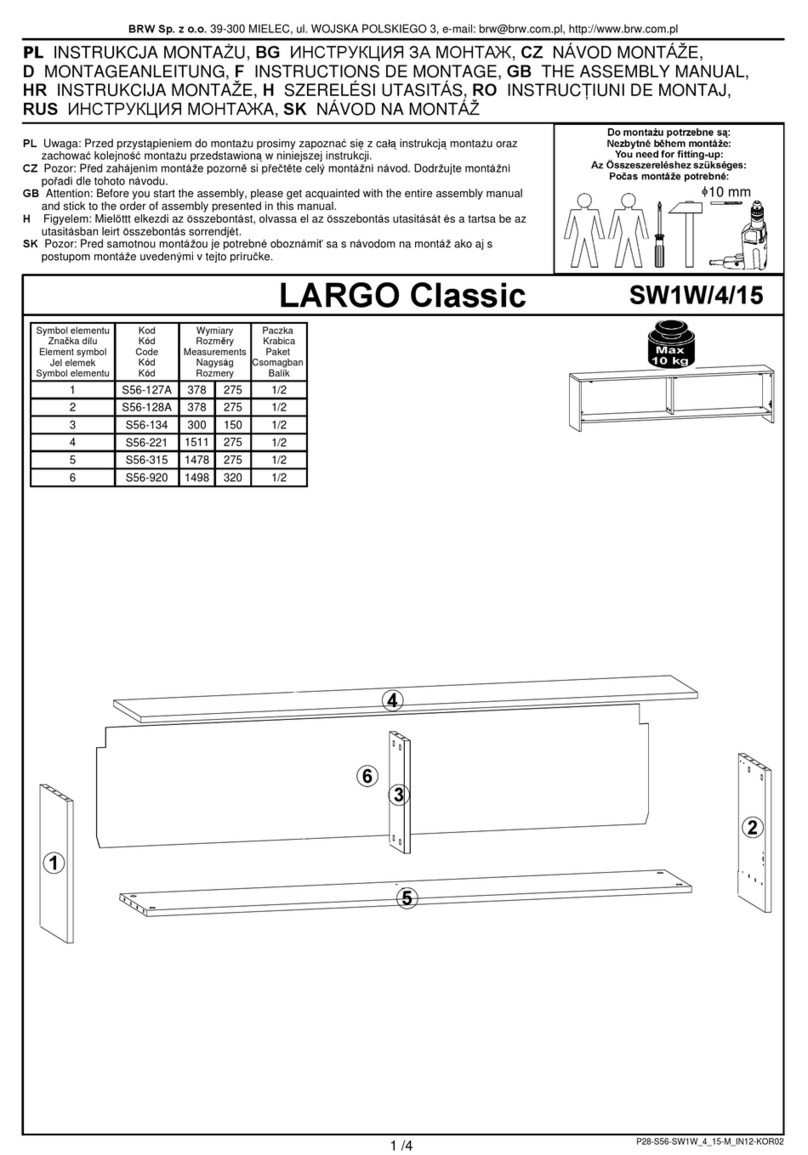 BRW LARGO Classic SW1W/4/15 User manual