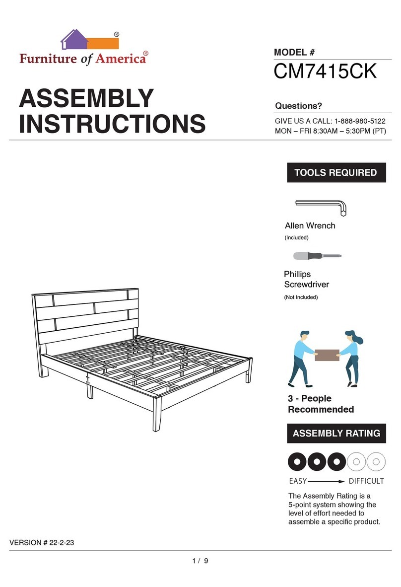 Furniture of America CM7415CK Assembly instructions Furniture of America CM7415CK Assembly instructions