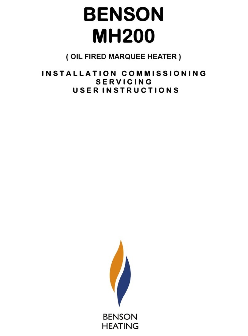 BENSON HEATING MH200 Installation, commissioning & servicing instructions BENSON HEATING MH200 Installation, commissioning & servicing instructions