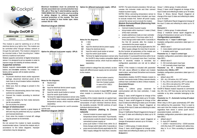 Cockpit CKNHND1 User manual