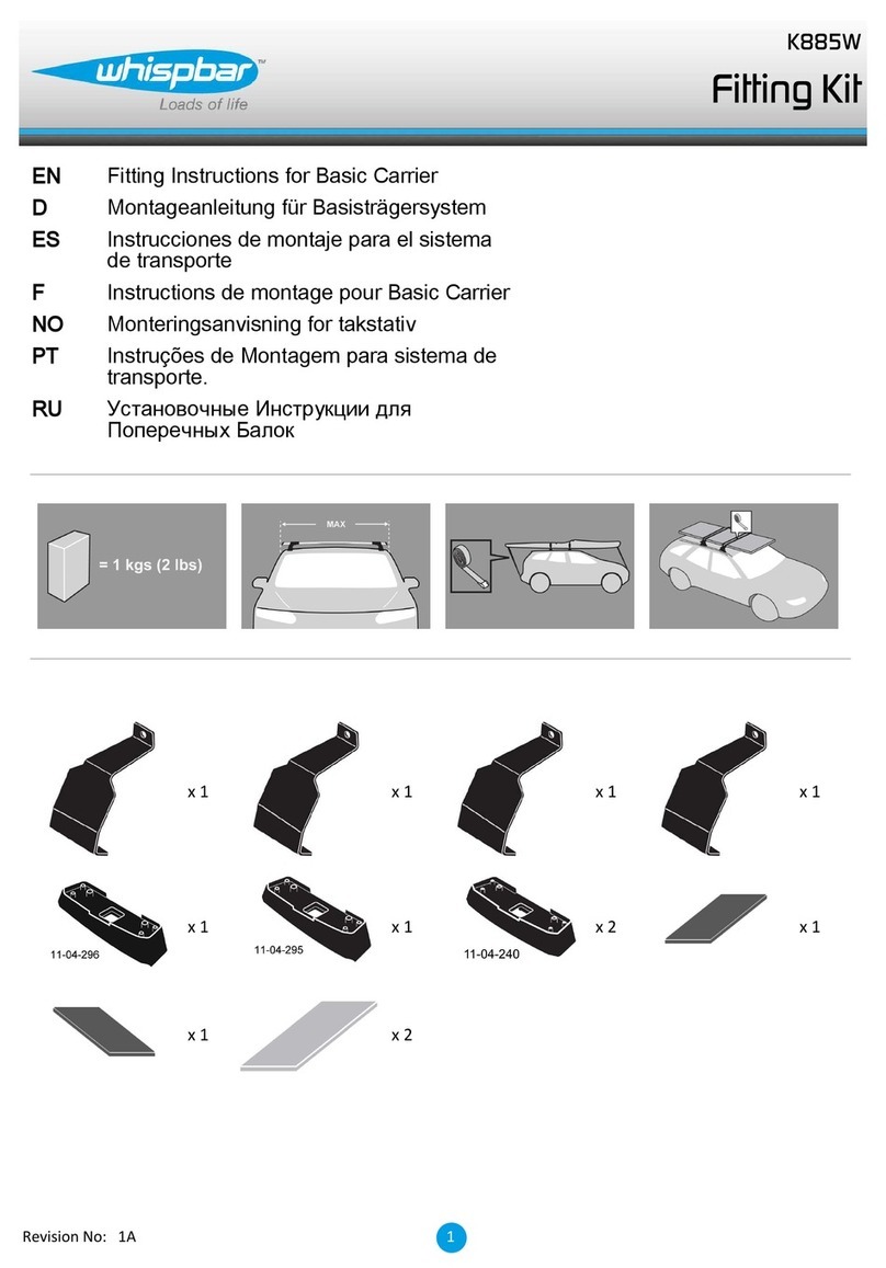 Whispbar K885W Fitting Instructions for Basic Carrier Whispbar K885W Fitting Instructions for Basic Carrier