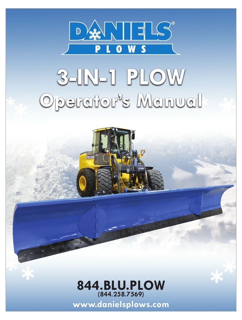 Daniels 844.BLU.PLOW Operator's manual