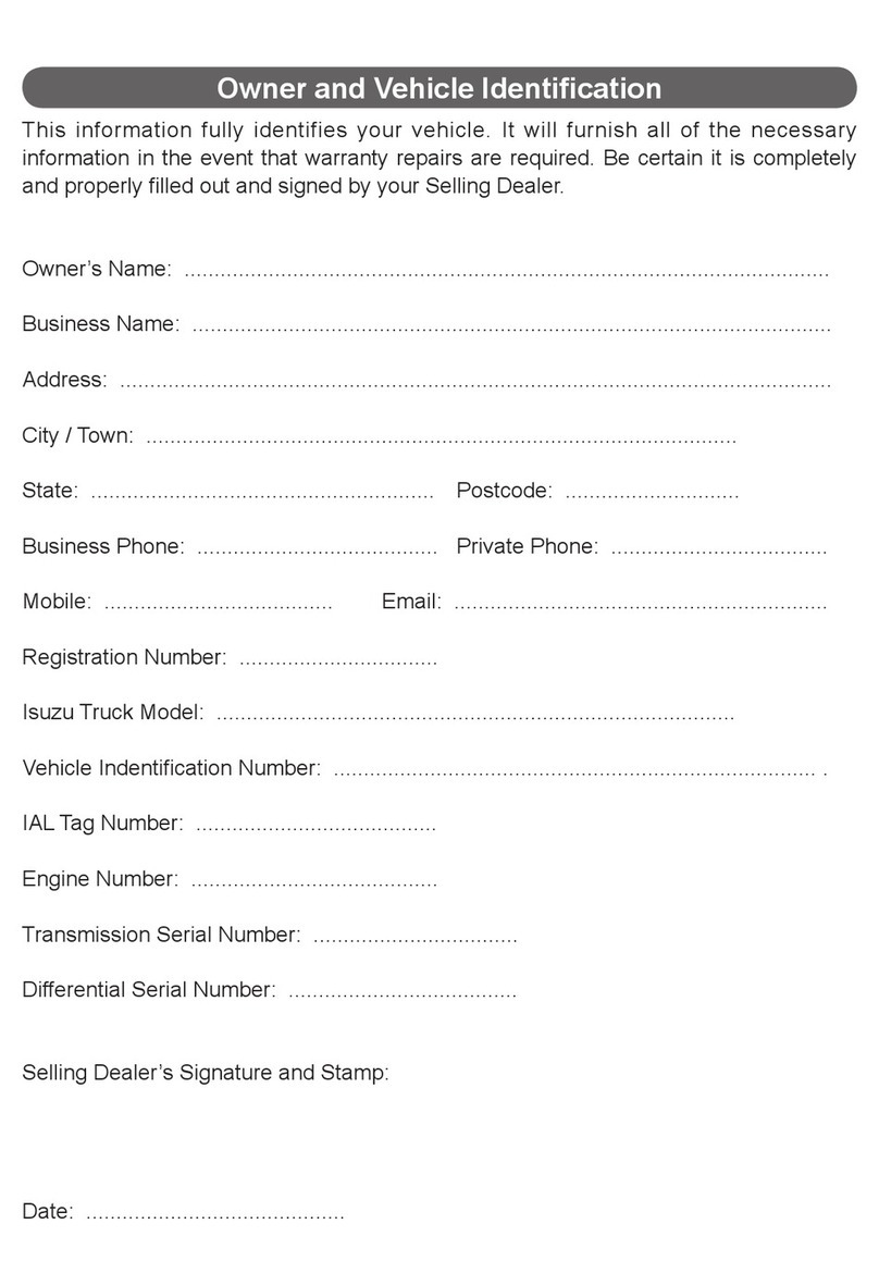 Isuzu Tilt Slide FYJ2000 instruction manual