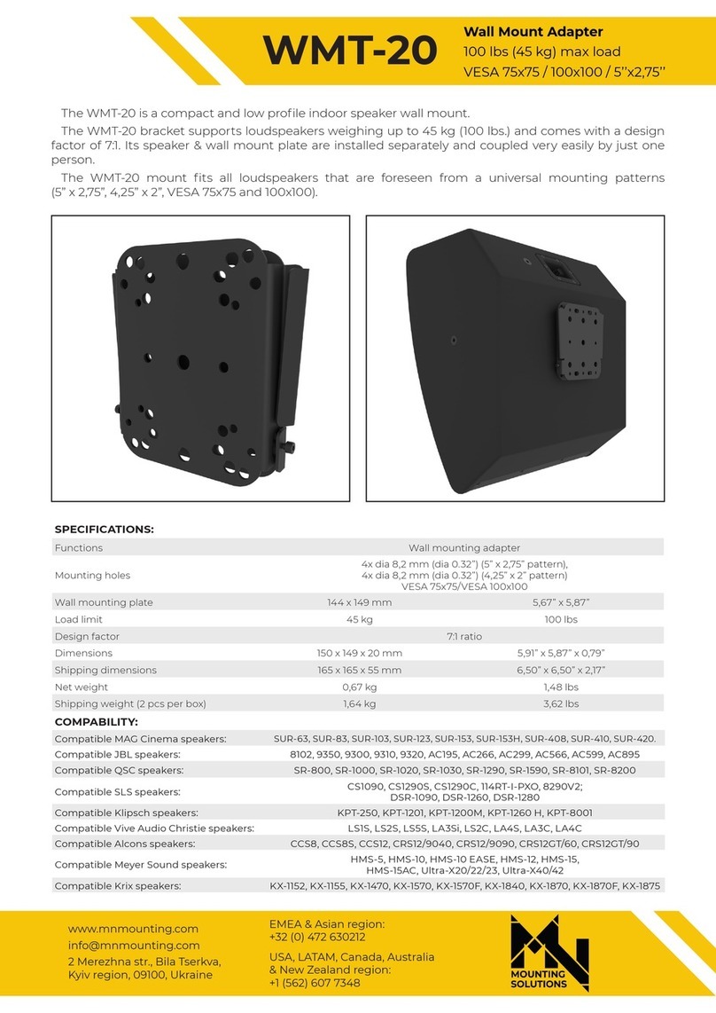 Mounting Solutions WMT-20 instructions Mounting Solutions WMT-20 instructions