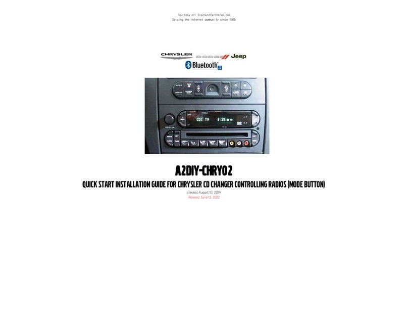Discount Car Stereo A2DIY-CHRY02 Quick start installation guide Discount Car Stereo A2DIY-CHRY02 Quick start installation guide
