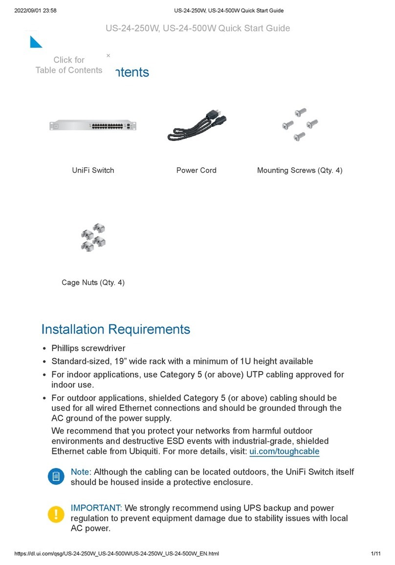 Ubiquiti UniFi US-24-250W quick start guide