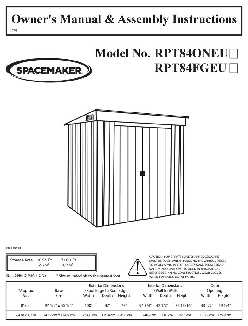 SPACEMAKER RPT84ONEU Use and care manual