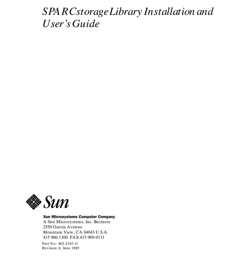 Sun Microsystems SPARCstorage Library Installation and user guide Sun Microsystems SPARCstorage Library Installation and user guide