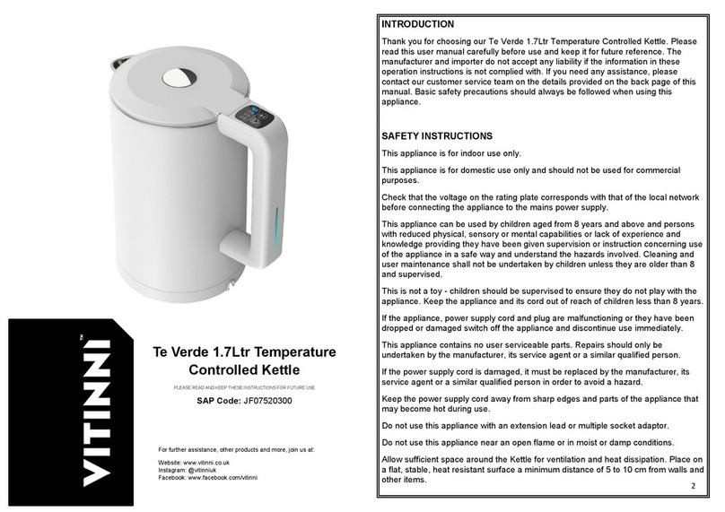 VITINNI Te Verde D2818E User manual