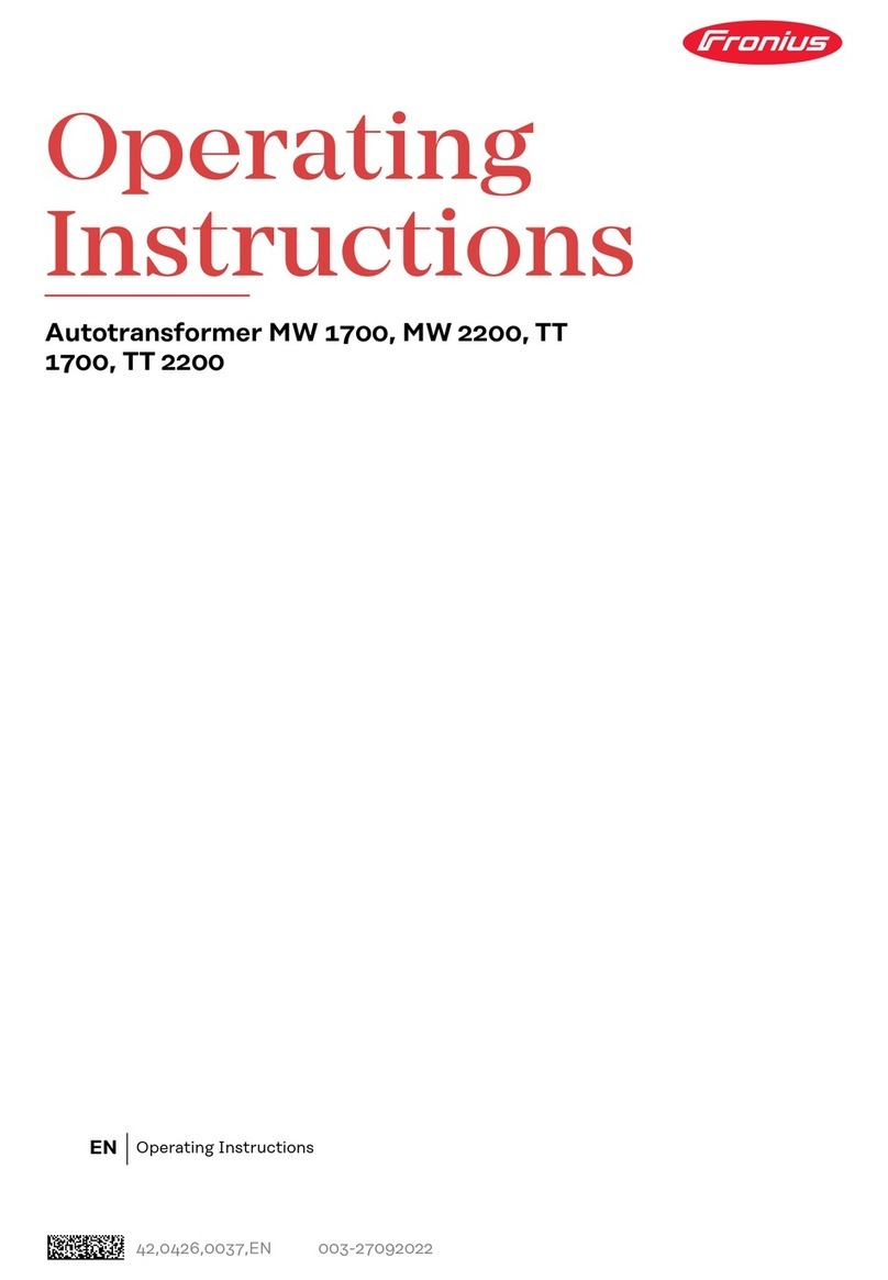 FRONIUS MW 1700 operating instructions FRONIUS MW 1700 operating instructions
