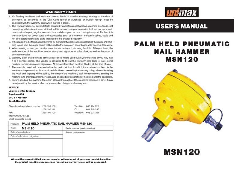 Unimax MSN120 user manual