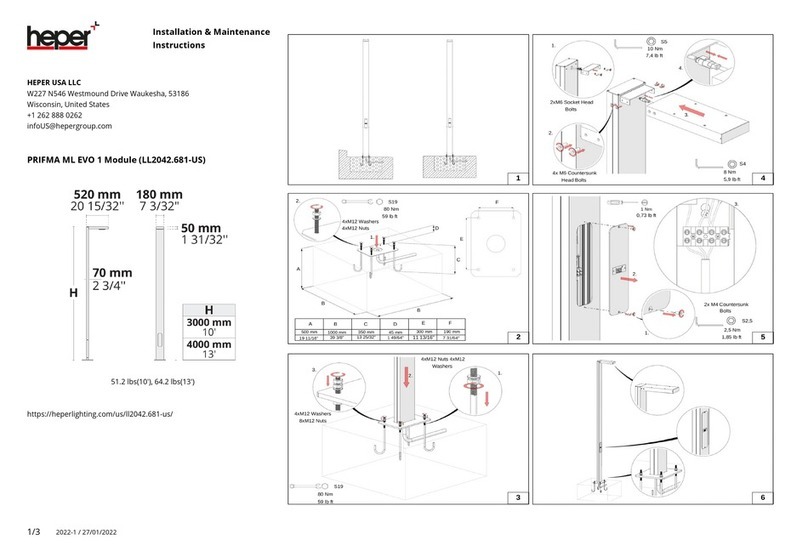HEPER PRIFMA ML EVO 1 Installation and operating instructions