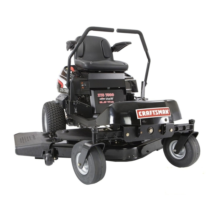 Craftsman ZTS 7500 Operator's manual