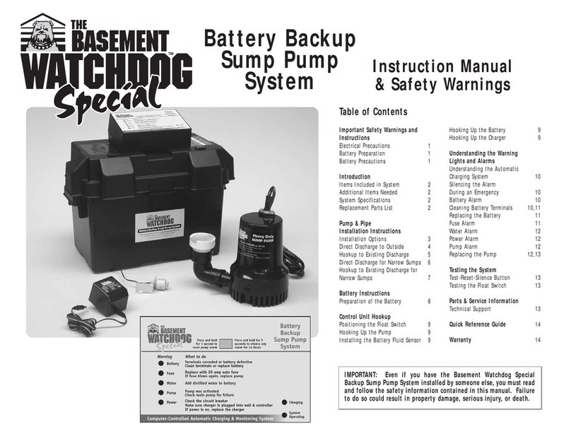 Glentronics Basement Watchdog Special BWSP Instruction manual & safety warnings Glentronics Basement Watchdog Special BWSP Instruction manual & safety warnings