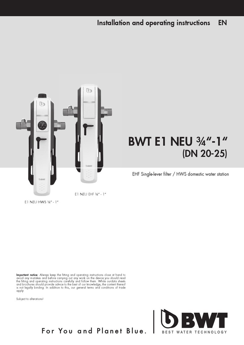 BWT E1 NEU HWS Installation and operating instructions