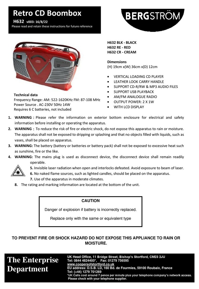 Bergstrom H632 instruction manual