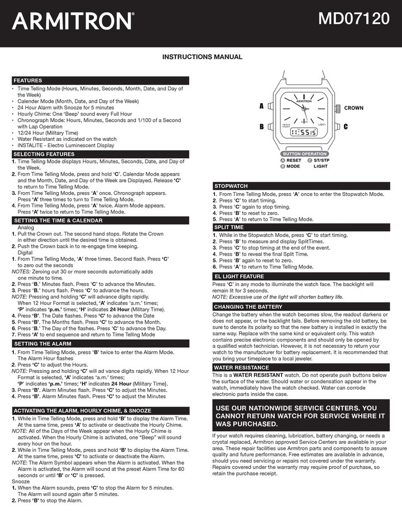 Armitron MD07120 User manual