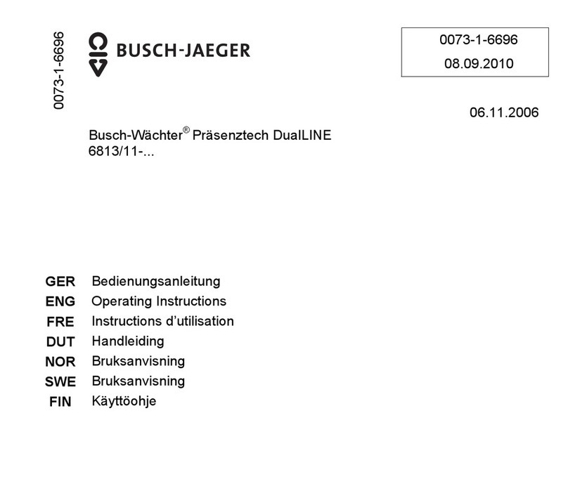 Busch-Jaeger Busch-Wachter DualLINE 6813/11 Series operating instructions Busch-Jaeger Busch-Wachter DualLINE 6813/11 Series operating instructions