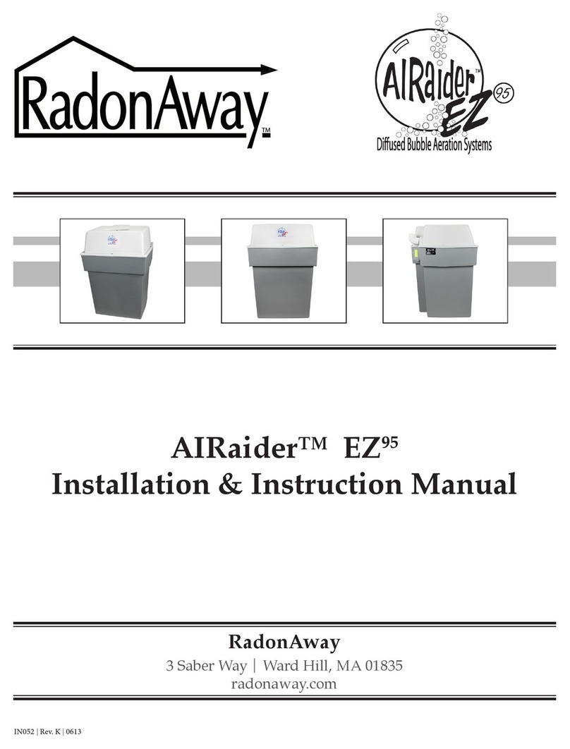 RadonAway AIRaider EZ95 Installation instructions manual
