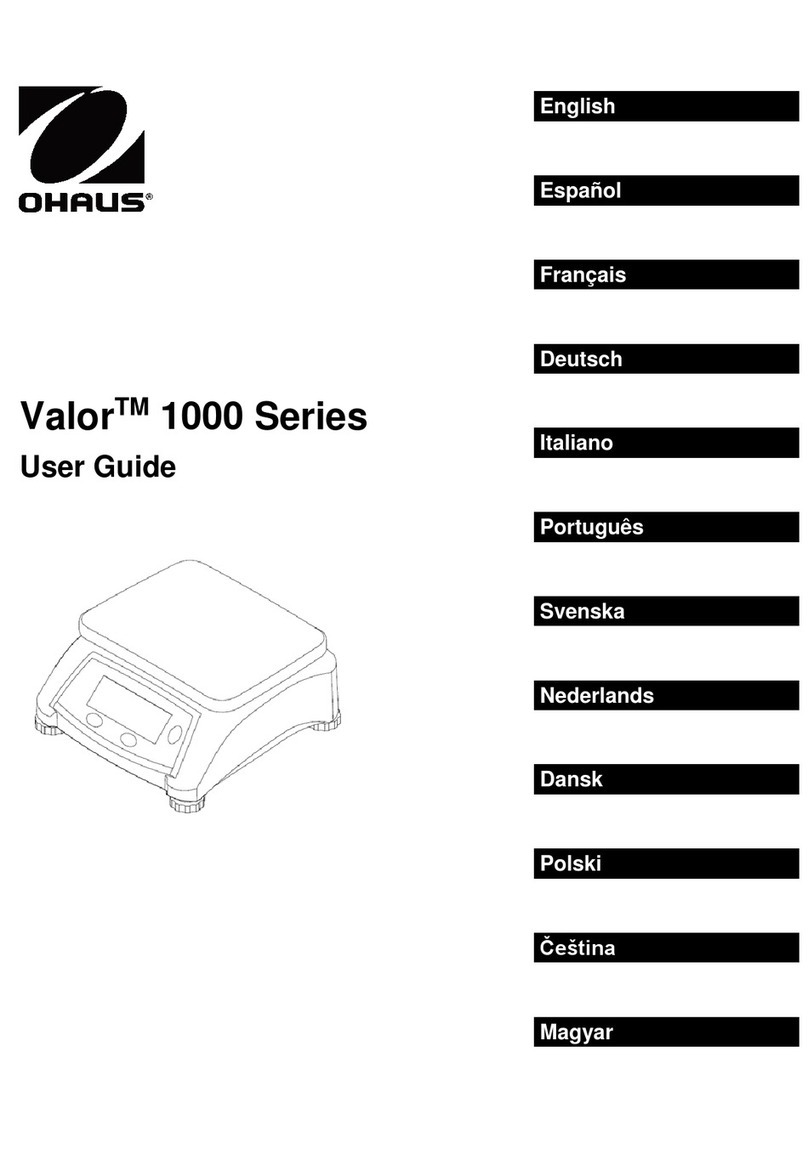OHAUS Valor 1000 User manual