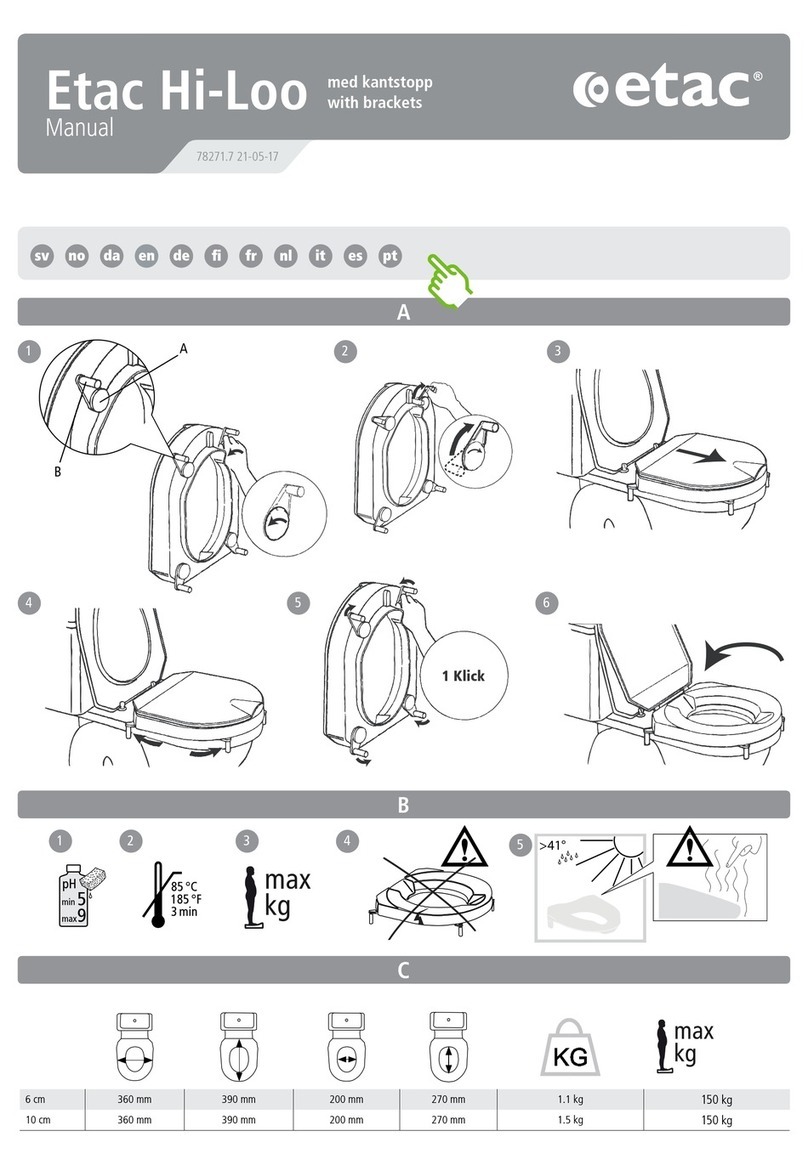 Etac Hi-Loo with brackets 80301065 User manual