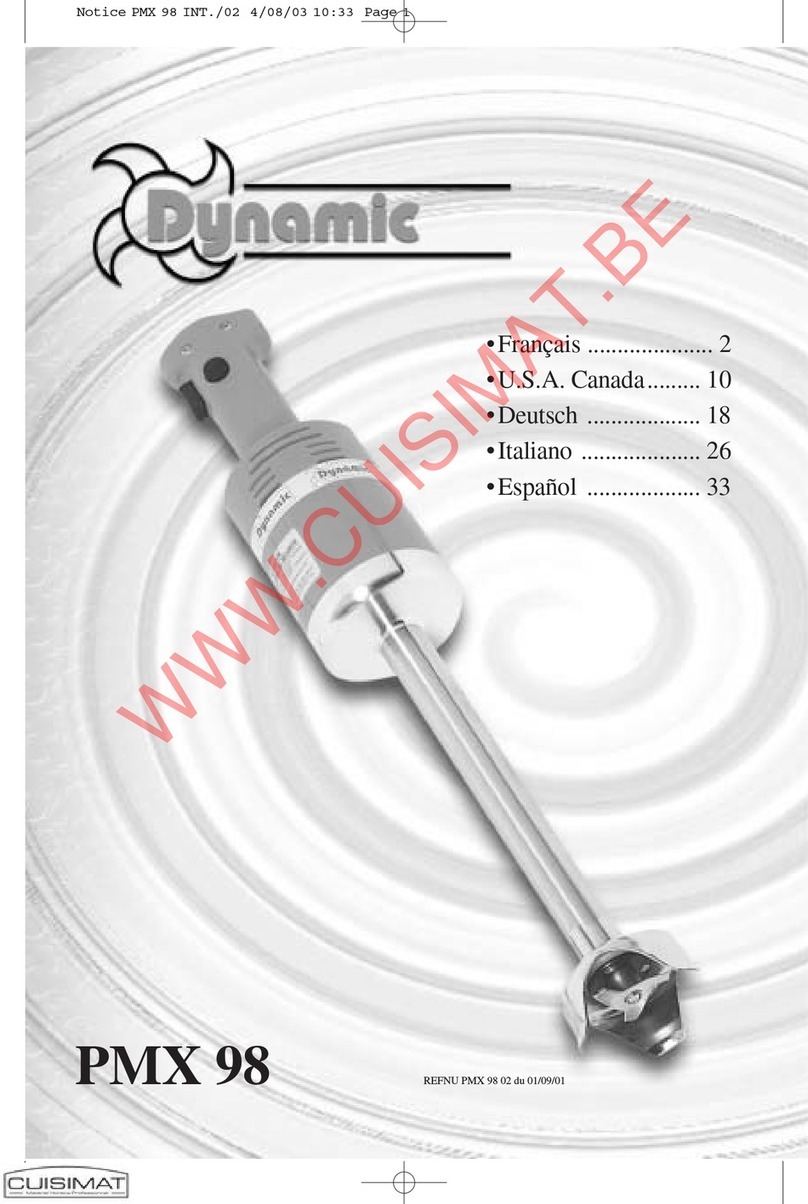 Dynamic PMX 98 Operating instructions