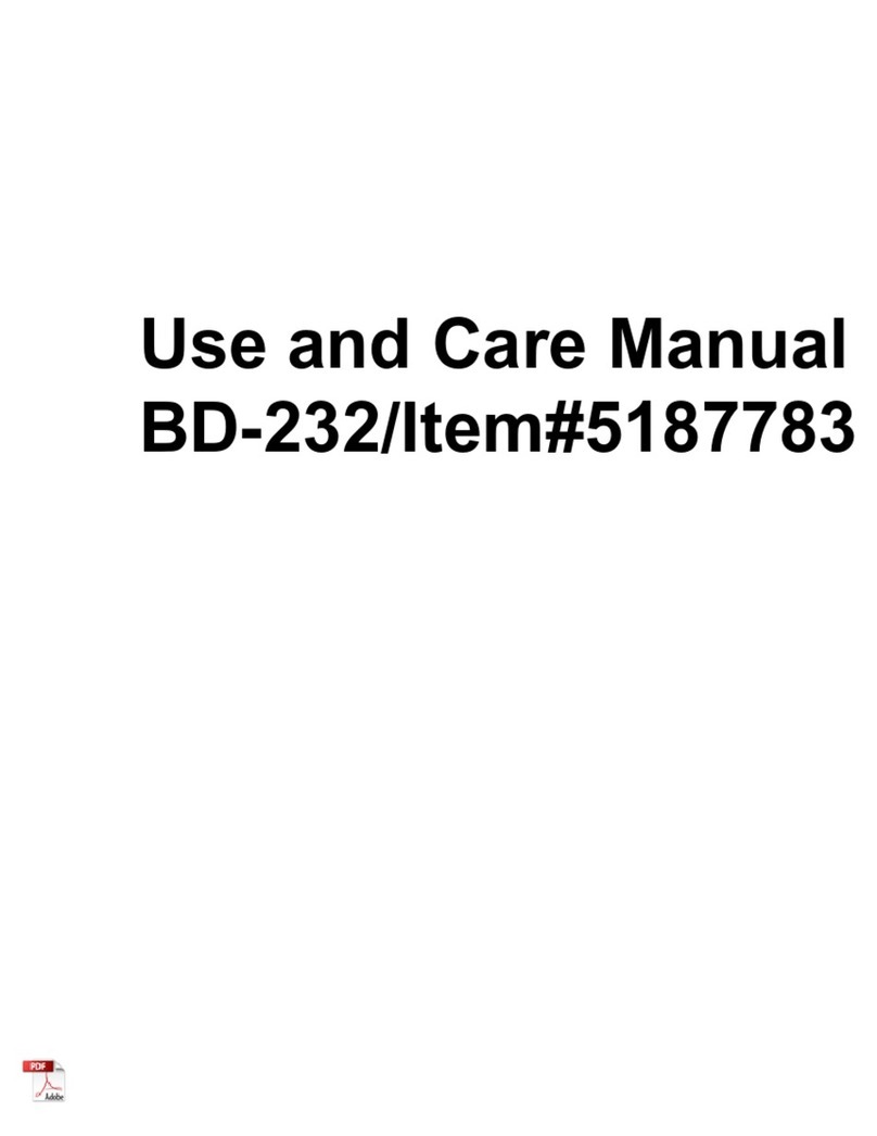 Highland BD-232 use and care manual