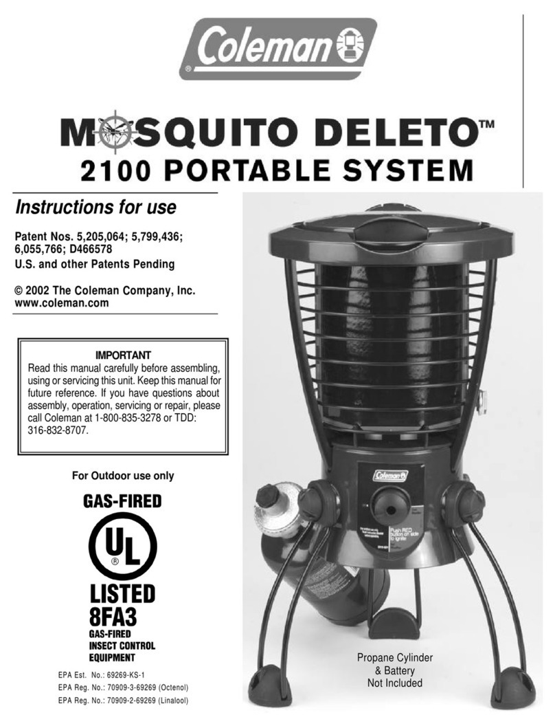 Coleman MOSQUITO DELETO 2100 Instructions for use