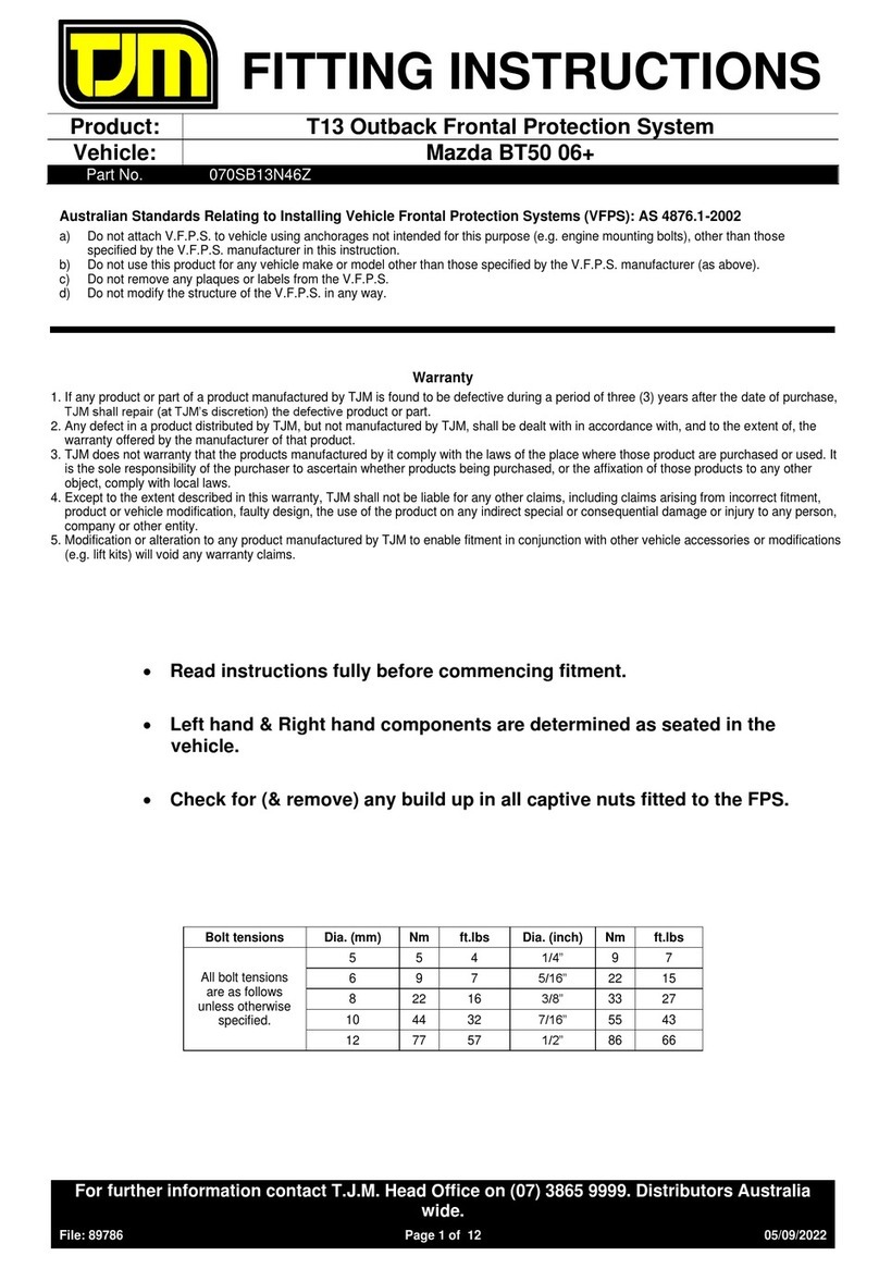 TJM T13 Fitting instructions