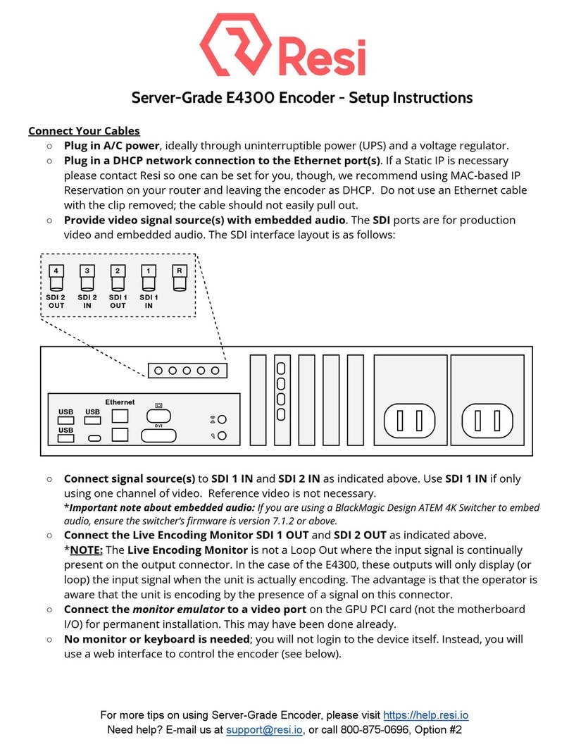 Resi E4300 Setup instructions Resi E4300 Setup instructions