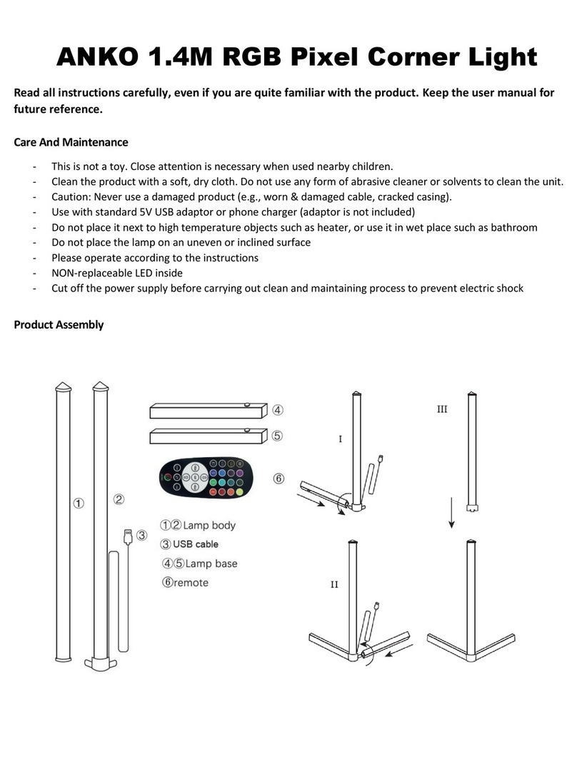 MIRABELLA ANKO 1.4M RGB Pixel Corner Light user manual