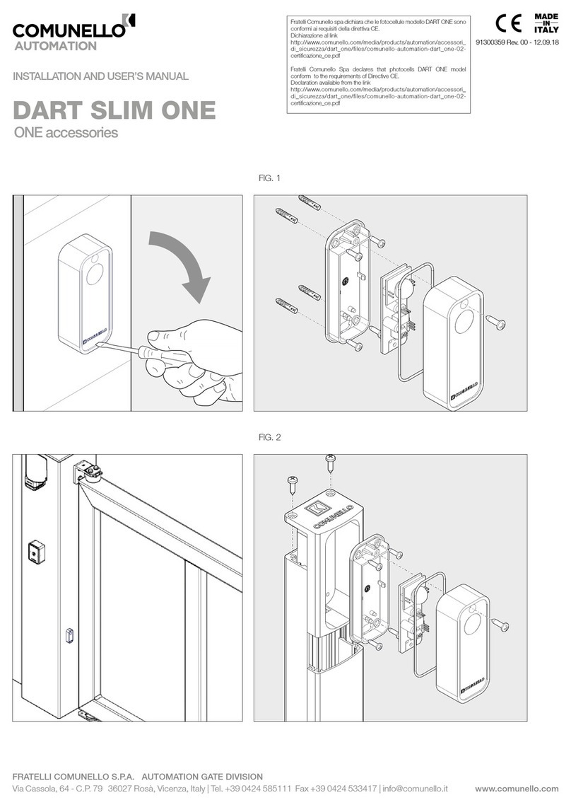 Comunello Automation DART SLIM User manual Comunello Automation DART SLIM User manual
