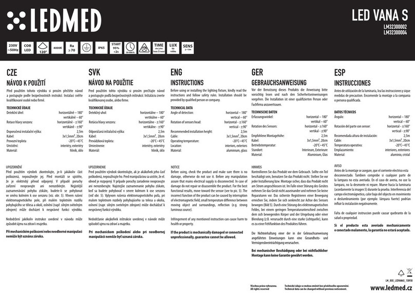 LEDMED LED VANA S instructions