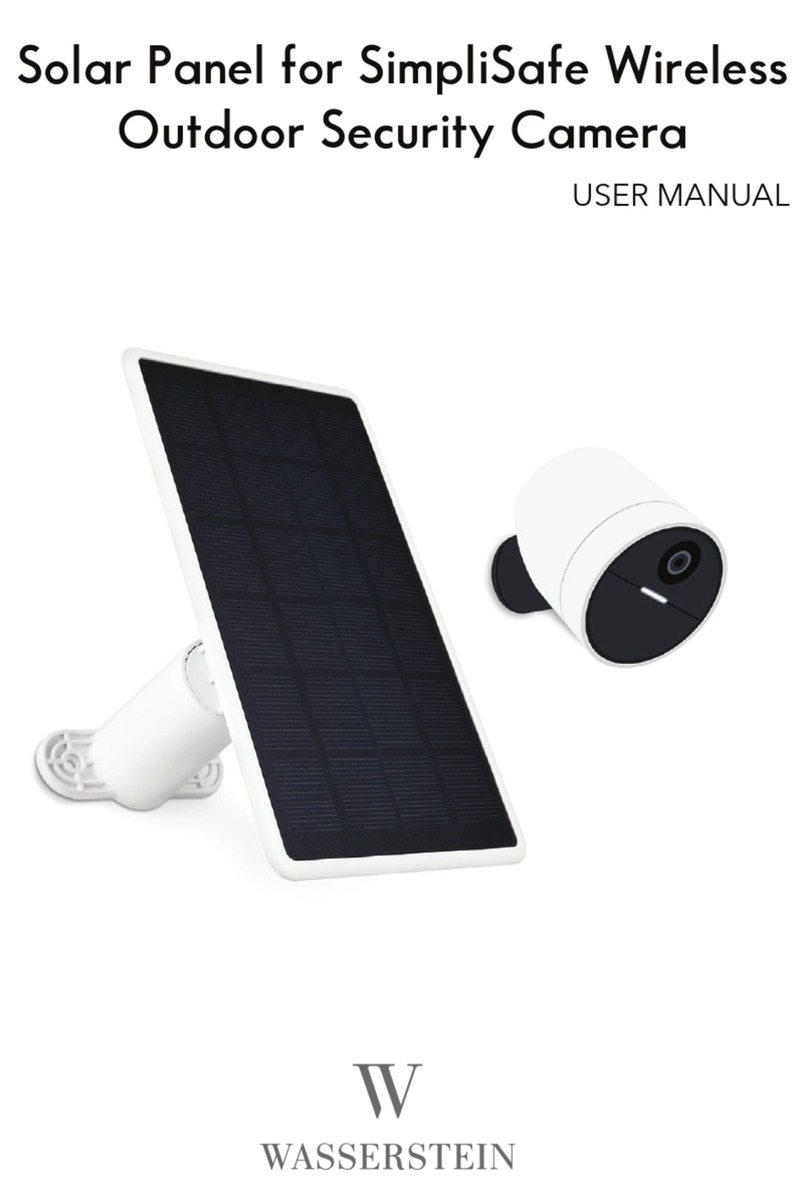 Wasserstein Solar Panel for SimpliSafe Wireless Outdoor Security... user manual
