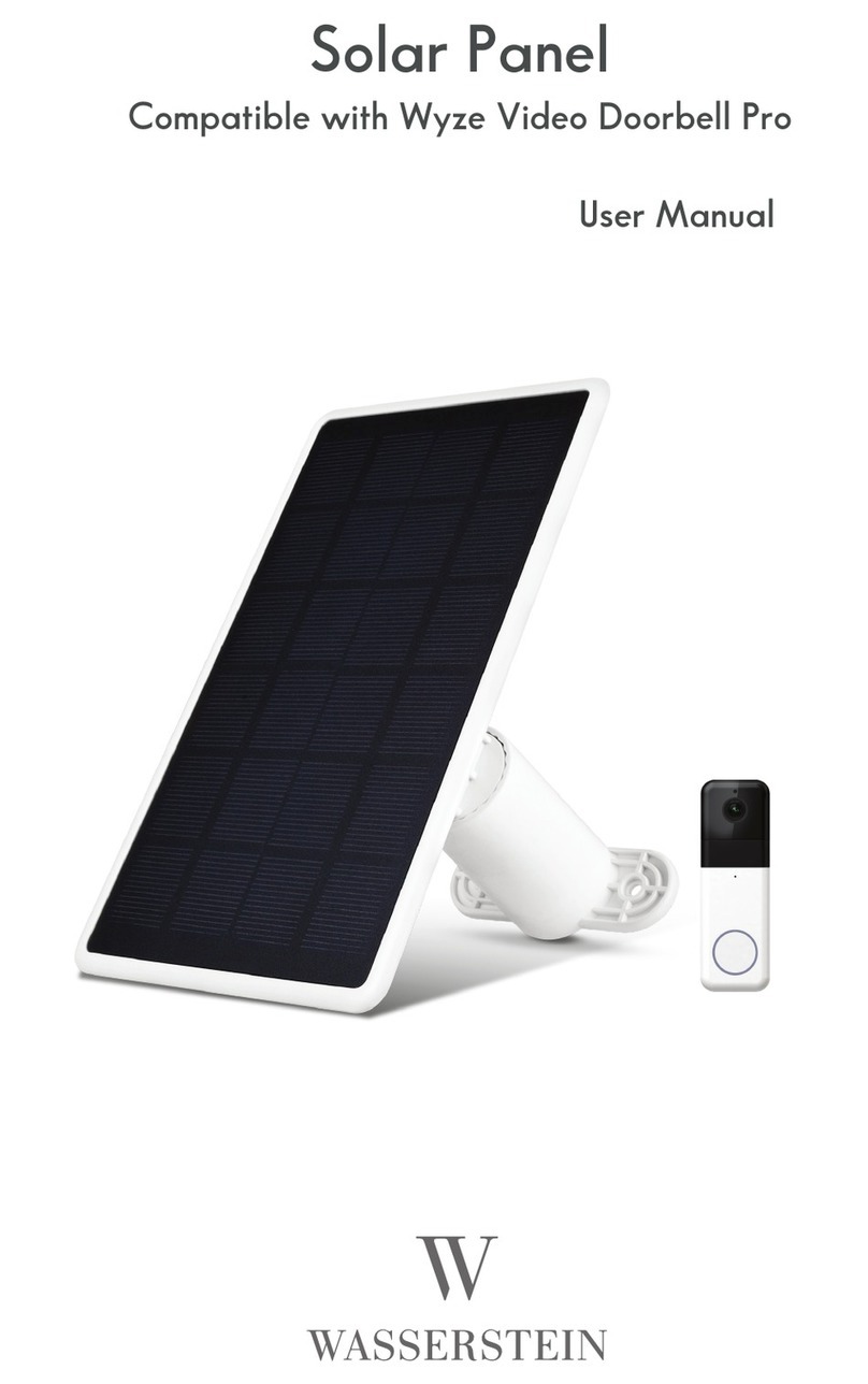 Wasserstein Solar Panel Compatible with Wyze Video Doorbell... user manual