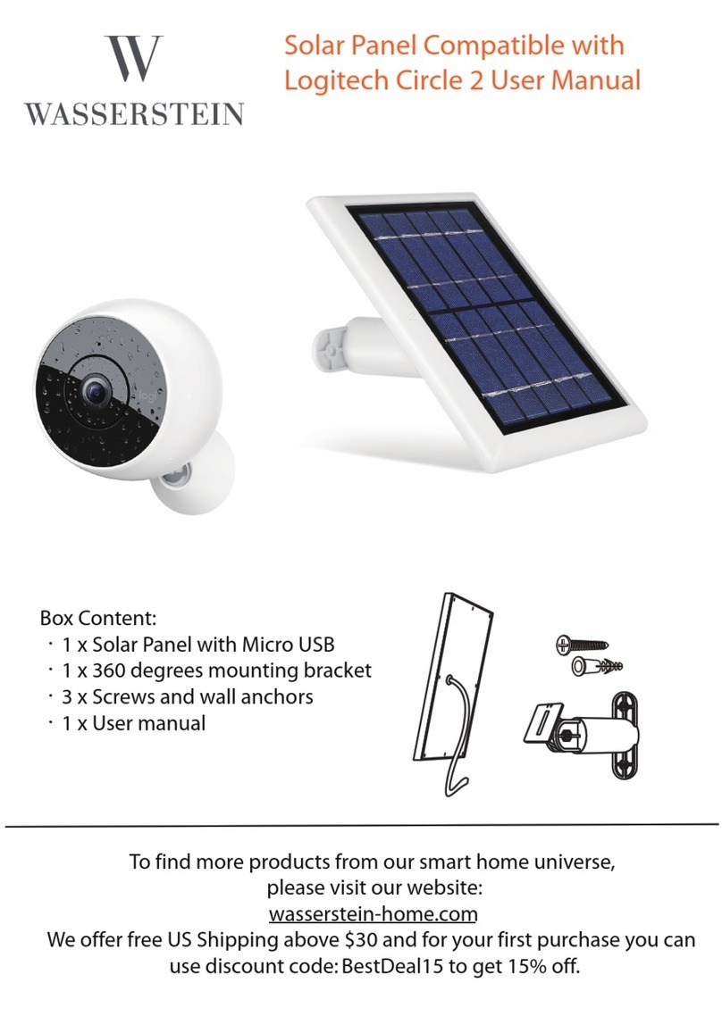 Wasserstein Solar Panel Compatible with Logitech Circle... User manual
