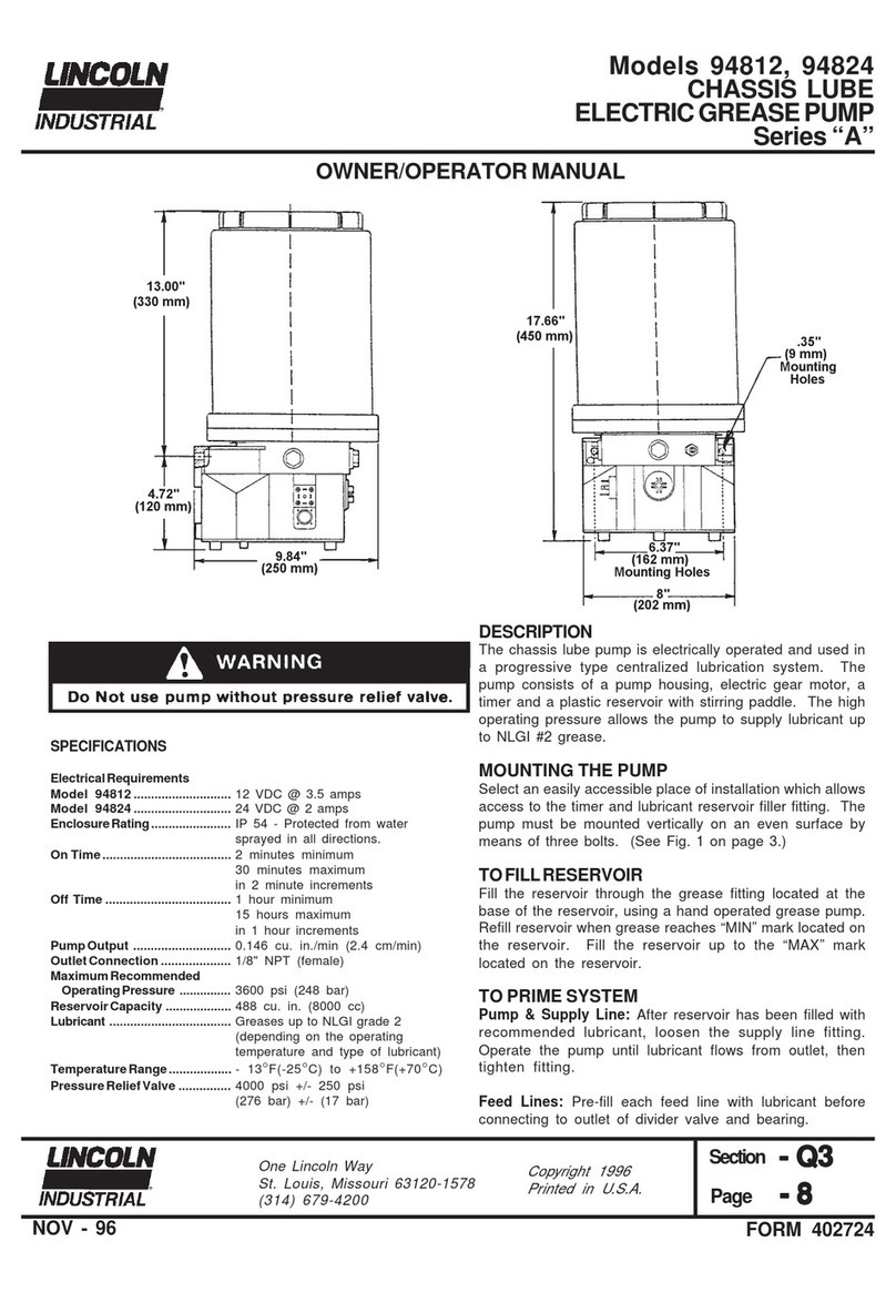Lincoln industrial A Series Operator's manual